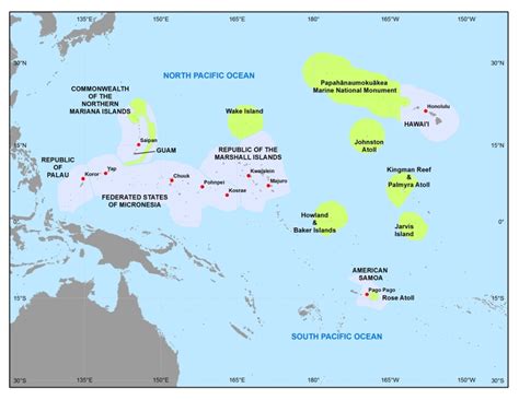 Map Of The Us Pacific Islands Region Updated Pirca
