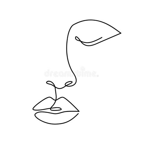 Continuous Line Woman Abstract Face One Line Art Stock Vector Illustration Of Beauty Design
