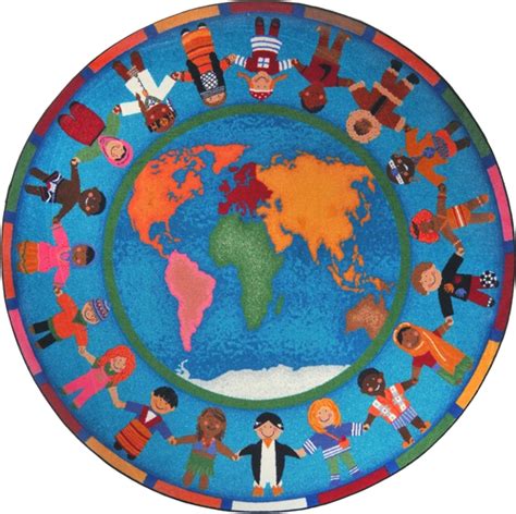 Carpets for kids and joy. Hands Around the World Rug | World Map Carpet | RTR Kids Rugs