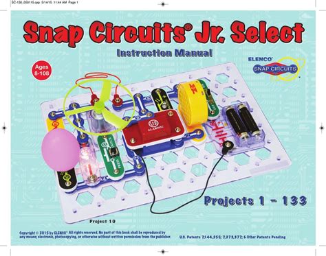 Elenco Electronics Snap Circuits Jr Select Instruction Manual Pdf