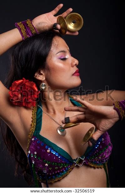 Beautiful Bellydancer Performing Zills On Her Stock Photo Shutterstock