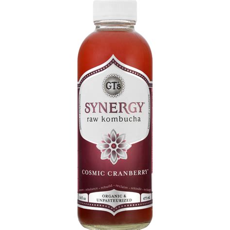 Gts Kombucha Raw Cosmic Cranberry 16 Oz From Stop And Shop Instacart