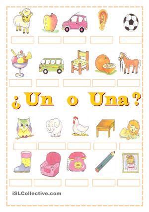 Un O Una Learning Spanish Teaching Spanish Grammar Worksheets