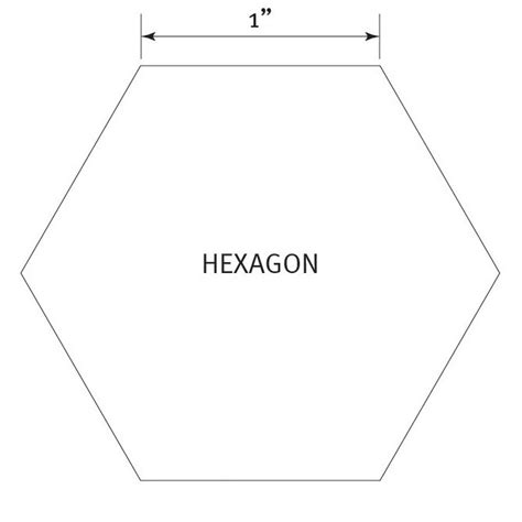 1 Inch Hexagon Printable Easy Cut Out Printable Hexagon Template For