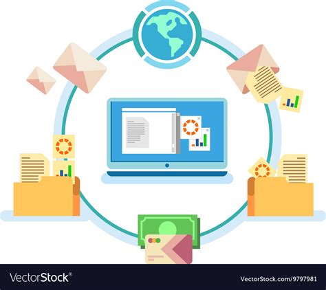 Electronic Document Management Royalty Free Vector Image