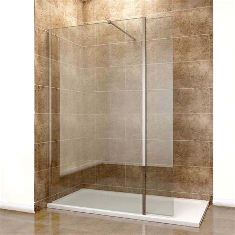 Elegant 1700mm Walk In Wetroom Shower Screen Panel 300mm Return Panel