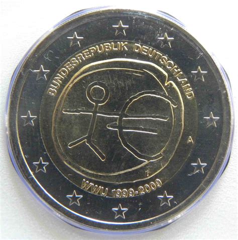 Germany 2 Euro Coin 2009 10 Years Euro Wwu A Berlin Euro