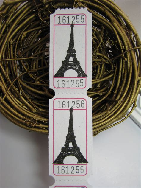 Eiffel Tower Tickets Parisian Bridal Baby Shower Games Etsy
