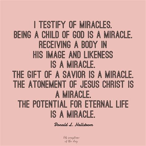 i testify of miracles latter day saint scripture of the day