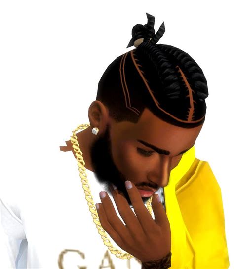 Xxblacksims Braided Man Bun Sims 4 Afro Hair Sims 4 Hair Male Sims Hair