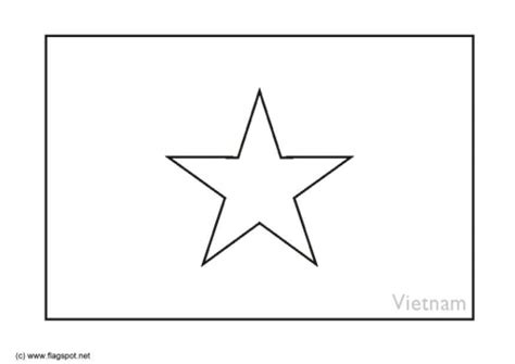 Mapa Y Bandera De Vietnam Para Dibujar Pintar Colorear Imprimir