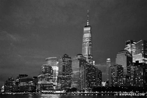 Framed Photo Print Of Manhattan Skyline Night City Lights