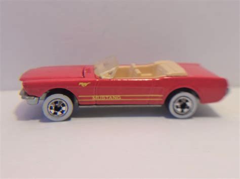 Vintage 1983 Hot Wheels 65 Mustang Convertible Red Tan Interior