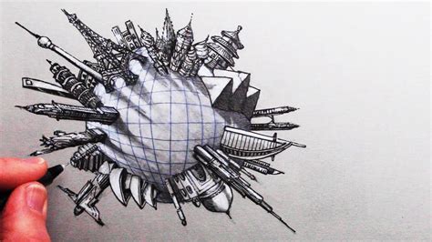 How To Draw Famous Buildings Around The World In 5 Point Perspective
