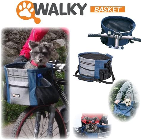 Walky Basket Pet Dog Bike Basket And Carrier Click Release Up To 15lbs