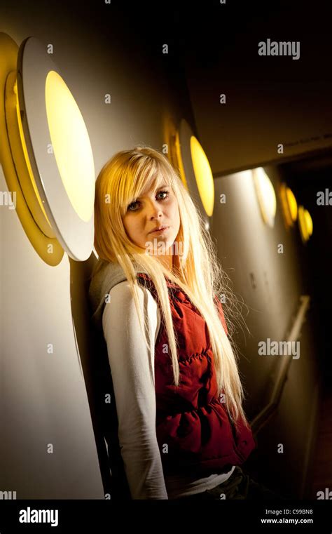 A 16 Year Old Blonde Haired Slim Teenage Girl Uk Stock Photo Alamy