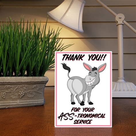 Funny Thank You Card Set Business Thank You Cards Fun Thank Etsy