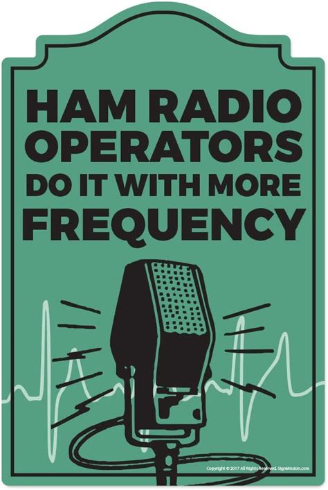 Ham Radio Operator Novelty Sign Indooroutdoor Funny