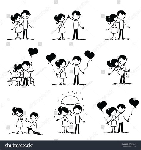 Cute Couple Doodle Images Stock Photos And Vectors Shutterstock