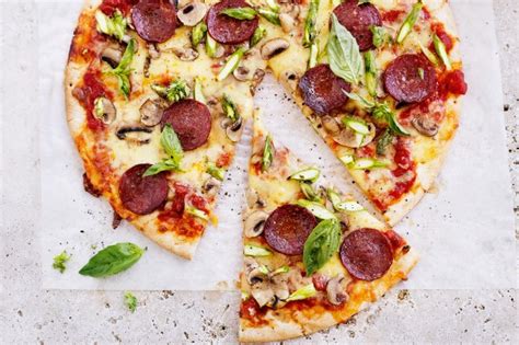 Salami Asparagus And Mushroom Pizza Recipe Au