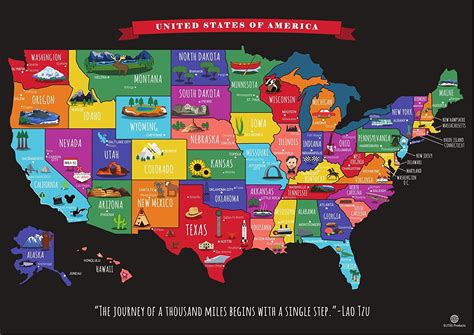 Buy Scratch Off Map Of The United States Travel Map Scratch Off Usa