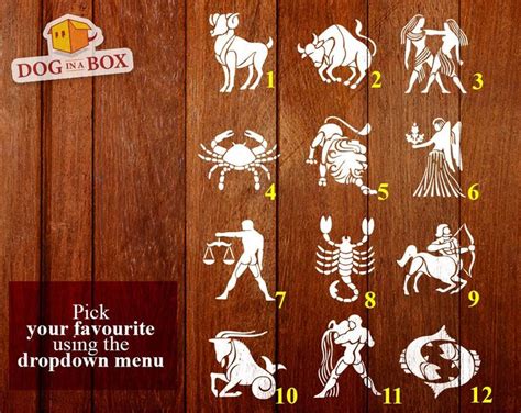 Zodiac Signs Stencils N2 Pick Your Astrological Sign Etsy Canada In