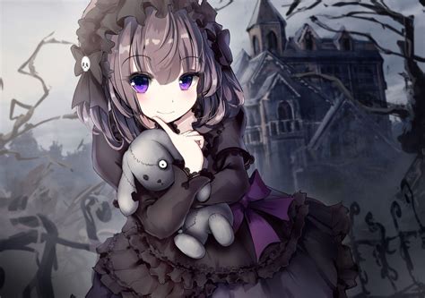 Cute Anime Girls Gothic Wallpapers Top Free Cute Anime Girls Gothic Backgrounds Wallpaperaccess