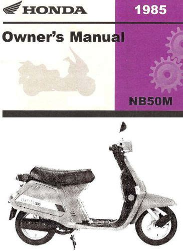 Buy 1985 Honda Nb50m Aero 50 Motor Scooter Owners Manual Nb 50 M Aero