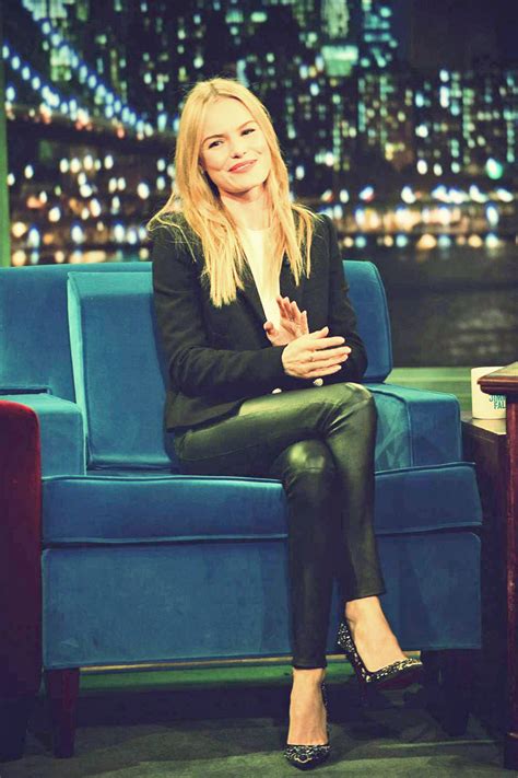 Kate Bosworth Visits Late Night With Jimmy Fallon Leather Celebrities
