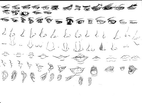 A lot of artist struggle with drawing a nose. Colletion Of Eyes, Noses And Mouths by masterdude3000 on ...