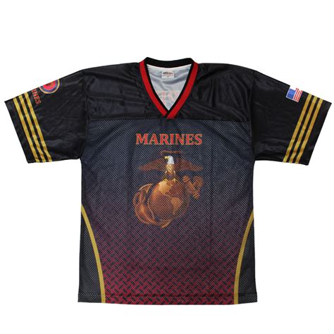 Officially Licensed Us Marines Sublimated Football Jersey