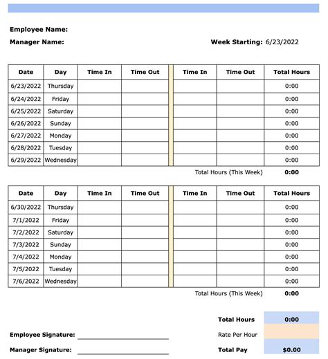 Free Timesheet Templates For 2022 Excel Pdf Word