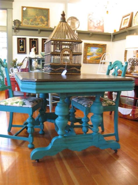 Green And Chalk Paint Dining Room Table Coloring Earth