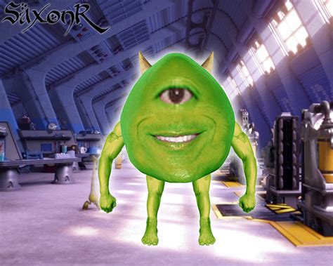 The Rock Mike Wazowski From Monsters Inc By Saxonr On Deviantart