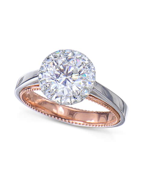 Ring Of Fire Diamond Halo Engagement Ring Turgeon Raine