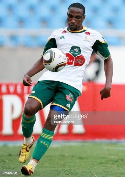 South Africa Soccer Players Siyanda Zulu In Action During The South