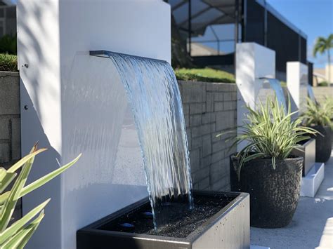 Modern Wall Fountain - Tranquil Falls - Coastal Fountains | Designers