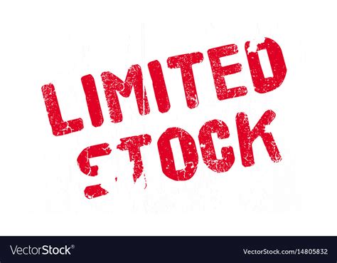 Limited Stock Rubber Stamp Royalty Free Vector Image