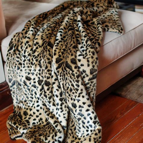 Signature Series Faux Fur Throw Leopard Fabulous Furs Touch Of