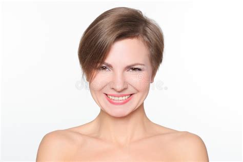 Portrait Of A Beautiful Woman With Bare Shoulders Stock Image Image Of Bared Healthy