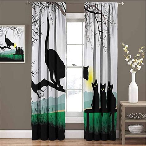 Cat For Bedroom Blackout Curtains Mother Cat On Tree Branch And Baby