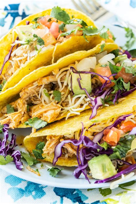 These shredded chicken tacos are one of my favorite meals to make for my family when i don't have enough time to cook a large meal. Easy Instant Pot Chicken Tacos Recipe - Play Party Plan