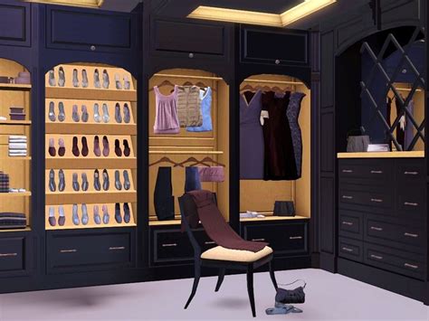 Brown Cherry Closet By Flowarin Sims Sims 4 Closet Sims 4 Cc Furniture