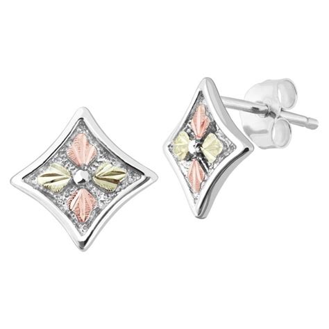 Landstrom S Sterling Silver Post Earrings With Four Leaves