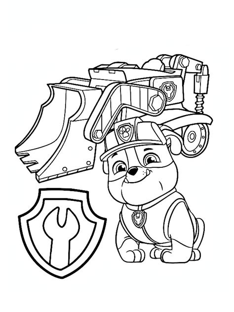 Rubble Paw Patrol Da Colorare Disegni Da Stampare Gratuito