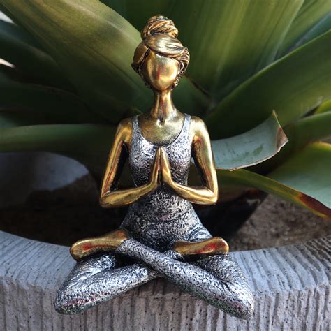 Yoga Lady Figurine Meditation Figure Lotus Meditation Etsy