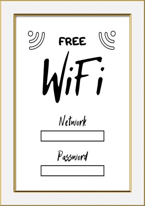 Free Printable Template Wifi Sign Printable Templates