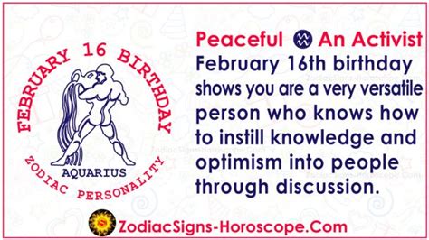February 16 Zodiac Aquarius Horoscope Birthday Personality And Lucky