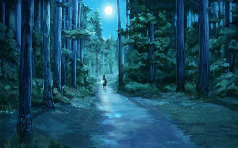 Anime Forest Background Forest Anime Landscape Tree Wallpaper Paint