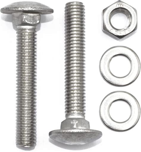 2 M12 X 70mm A2 Cup Square Carriage Boltscoach Screws 2 X Washers